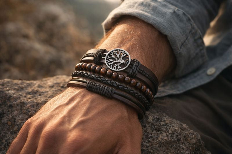 Watch & Bracelet (Black)