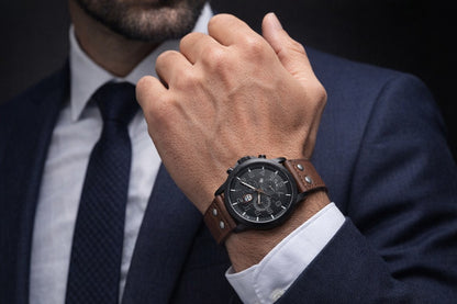 Watch & Bracelet (Dark Brown)